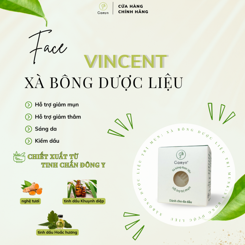 Xà bông Trị mụn lưng VINCENT 100gr